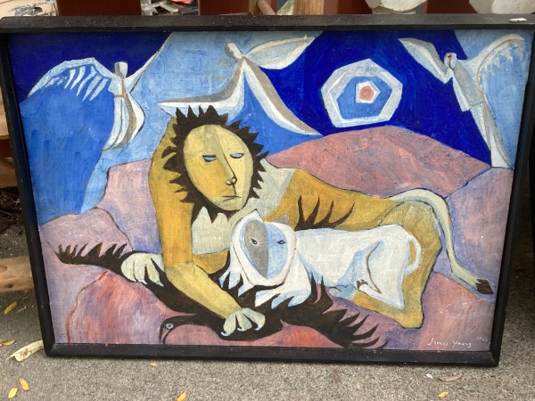 Lion and Lamb 1963 Painting