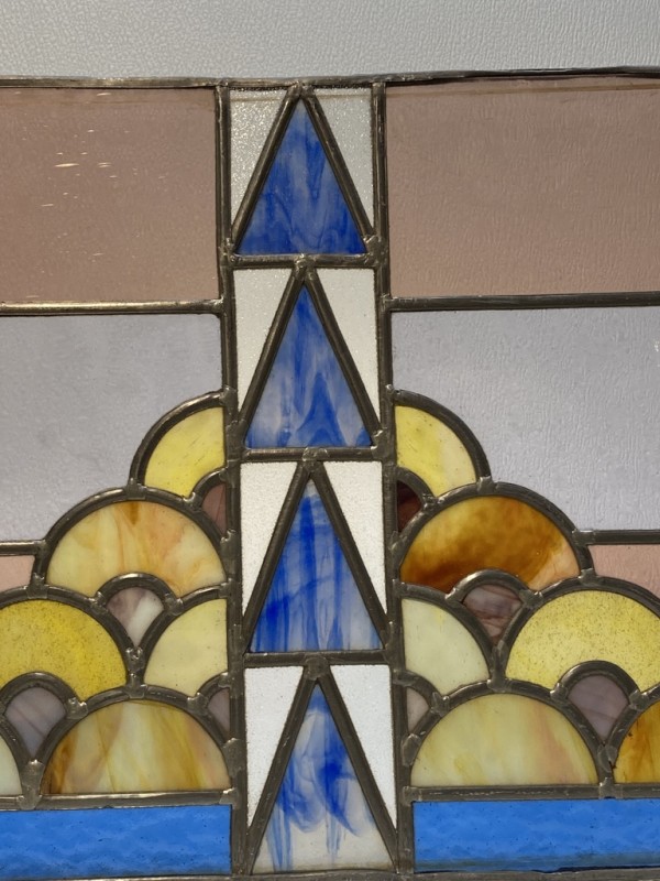 ART DECO stained glass panel