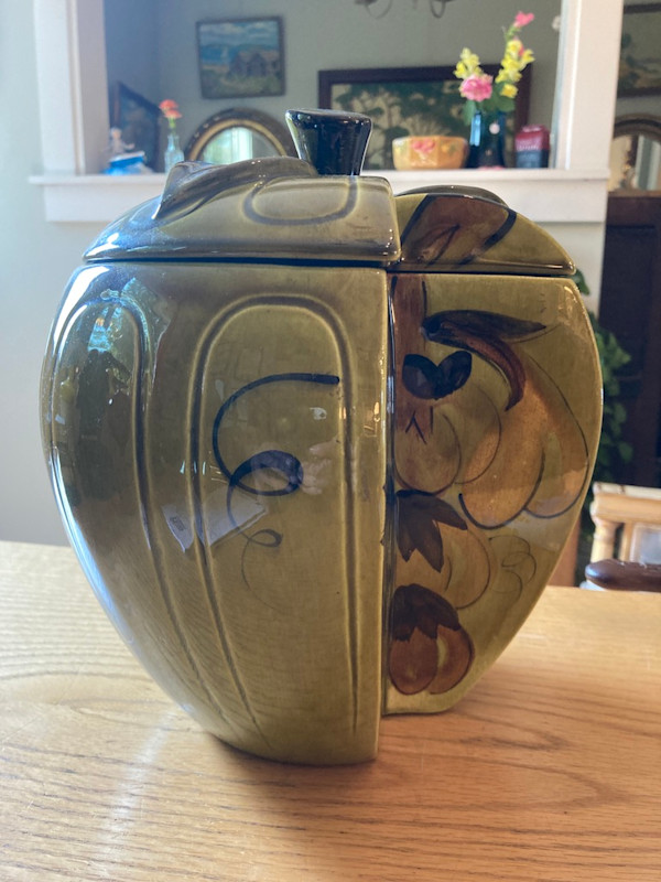 California art pottery apple cookie jar