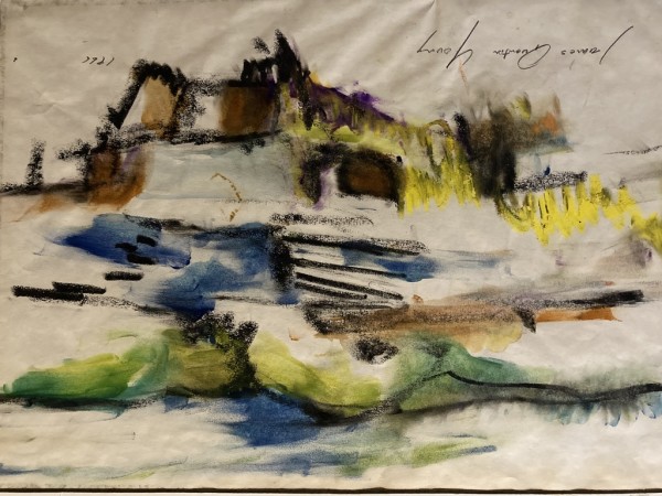 Unframed James Quentin Young watercolor
