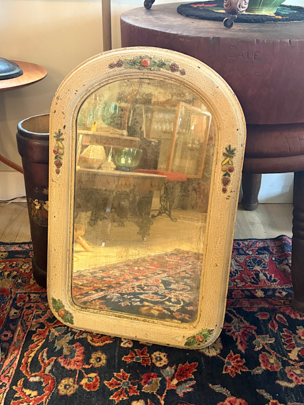 Arched hand painted mirror
