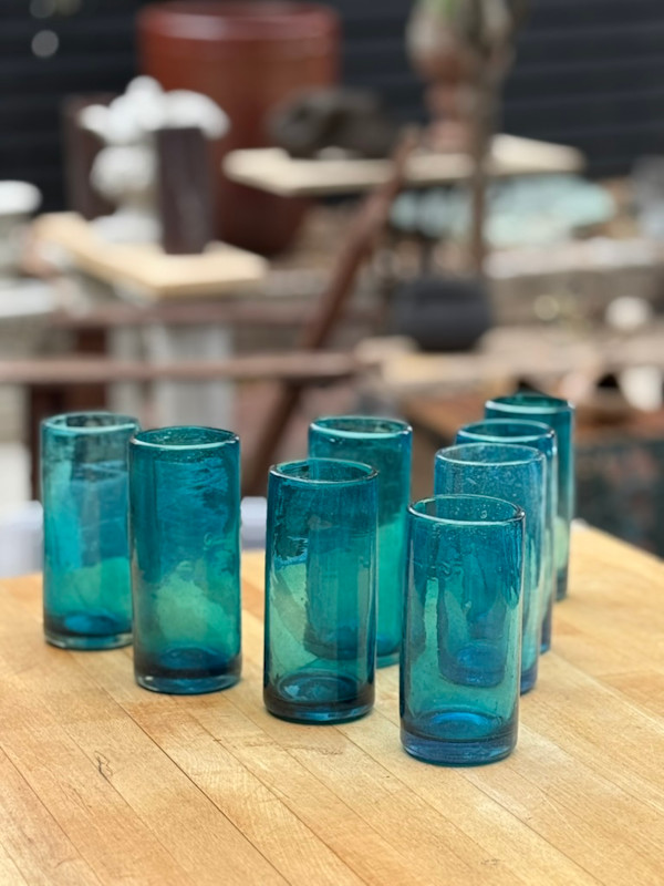 Mexican hand blown glasses