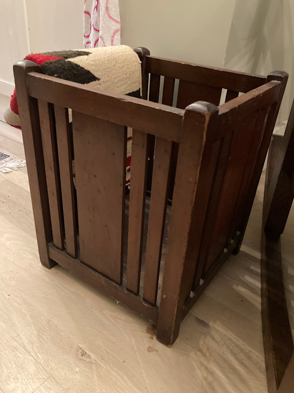 mission mahogany waste basket