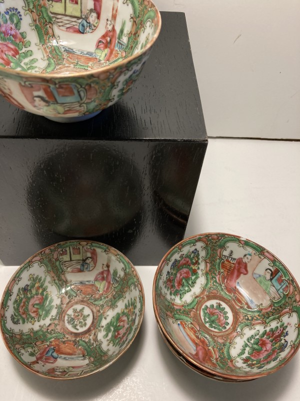 4 vintage Satsuma 4" bowls
