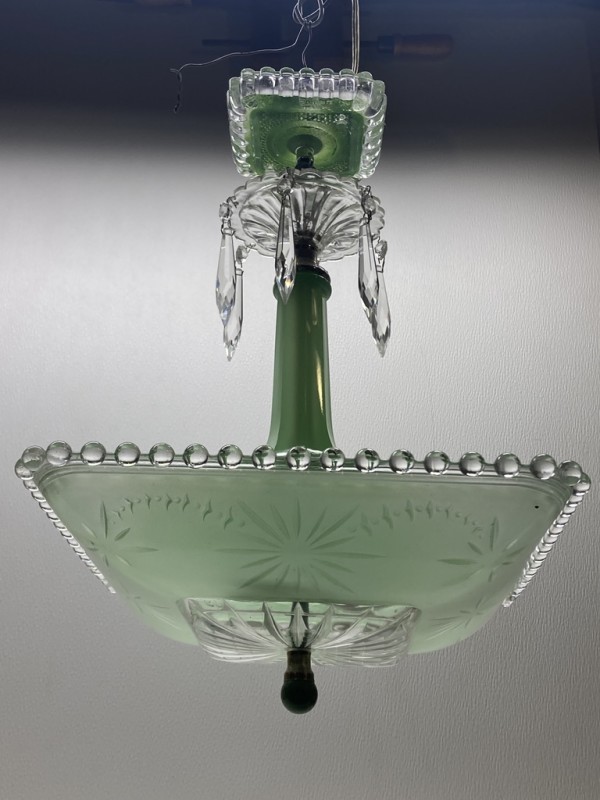 1940's green ceiling light fixture