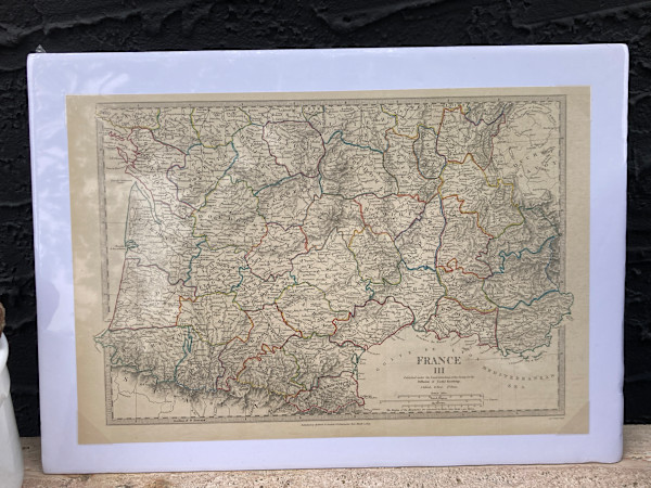 SHRINKWRAPPED early southern France Map 1830's