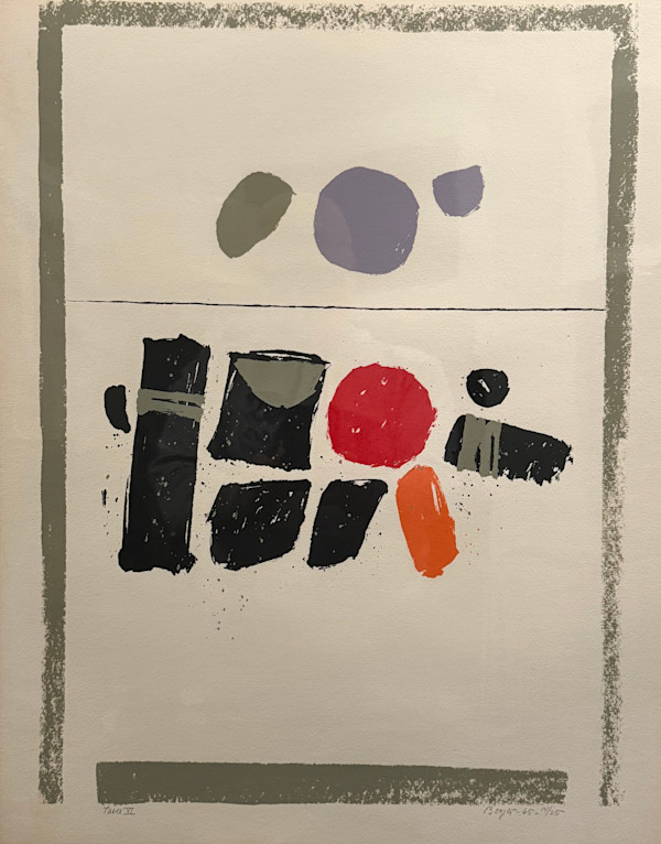 unframed vintage abstract  serigraph