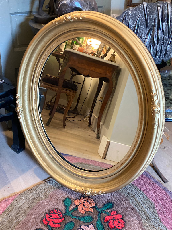 Oval Victorian mirror