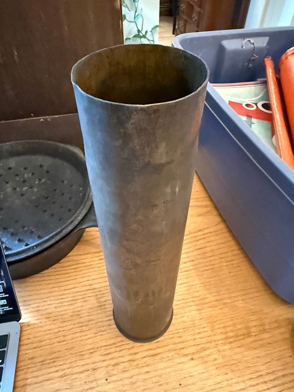 Brass trench art vase, Image 1.