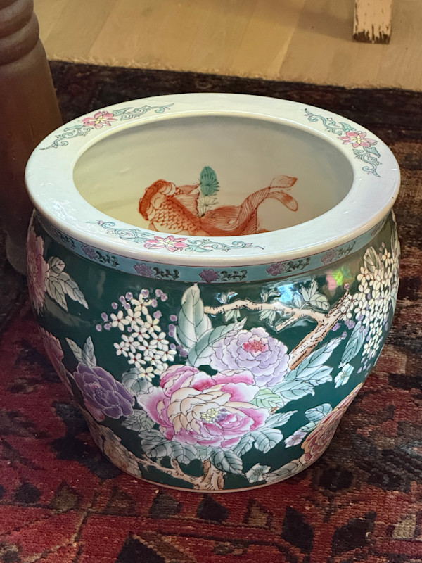 Asian pottery jardiniere