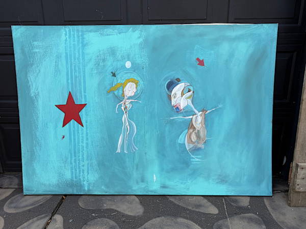 Large original painting with star