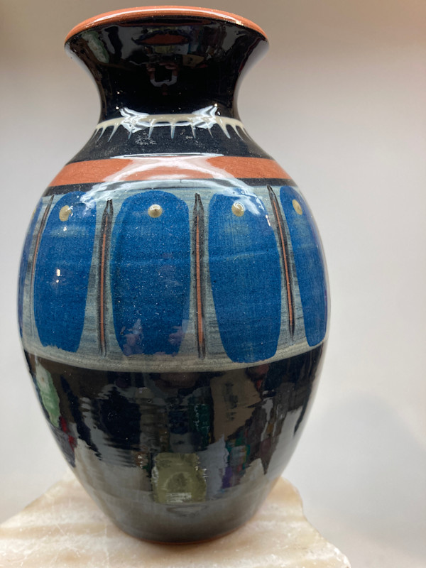 hand decorated Danish vase