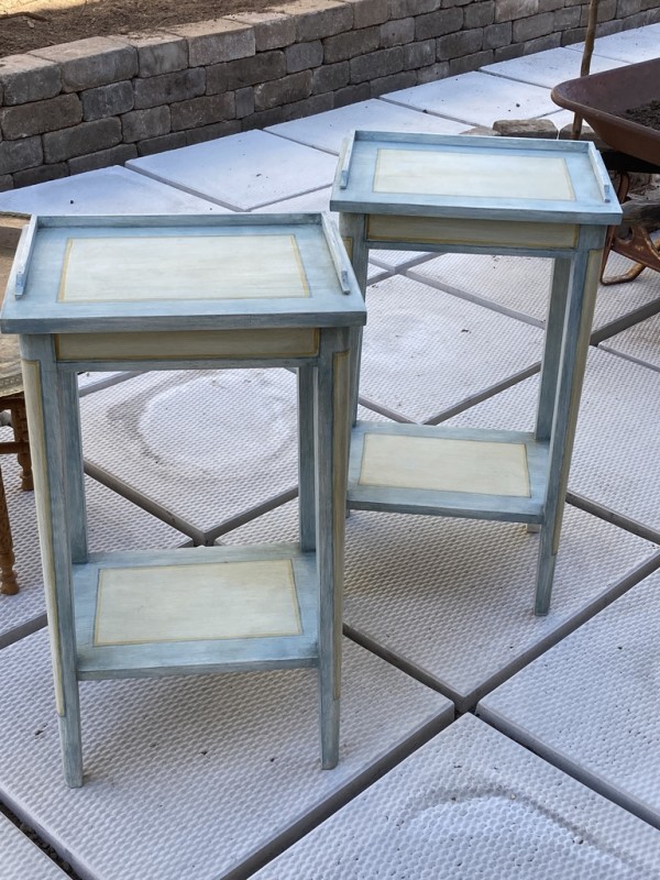 Pair of painted side tables