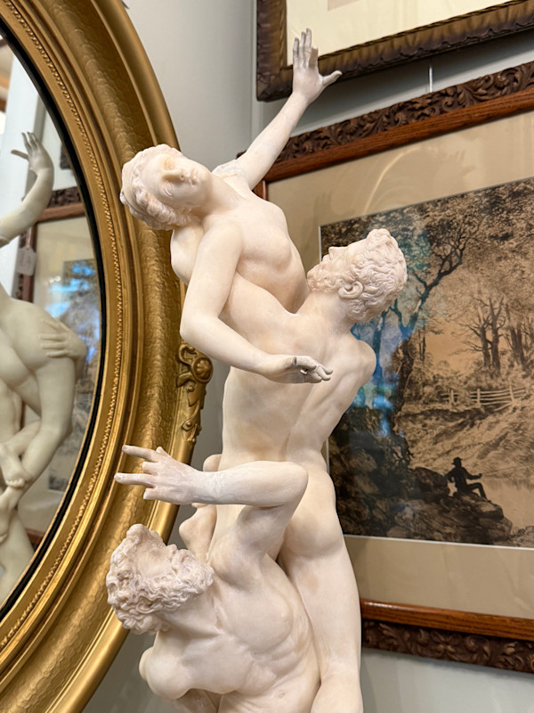 Marble reproduction of the abduction of a Sabine Woman by Giambolognia
