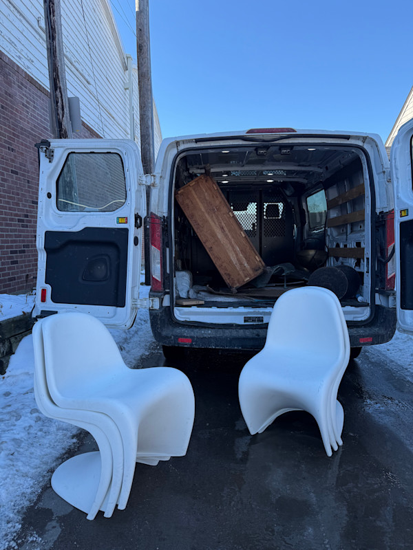 Set of 4 Verner Panton Vitra chairs