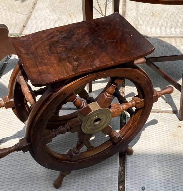 Ships Wheel table bench