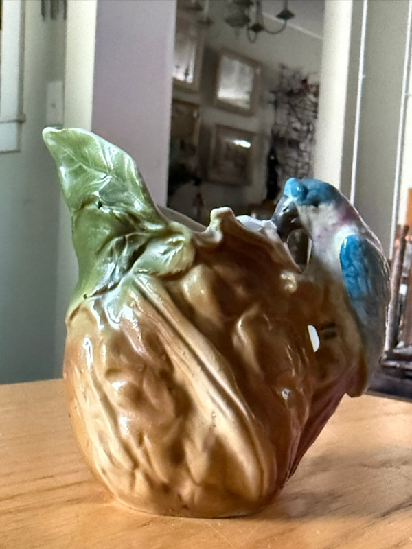 vintage German porcelain parrot creamer