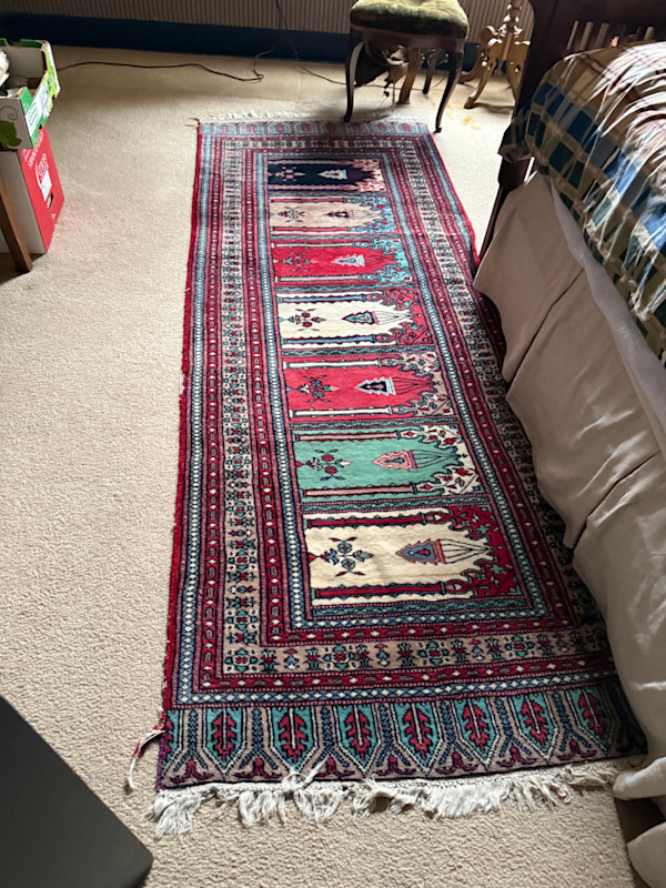 Hand made wood rug / runner