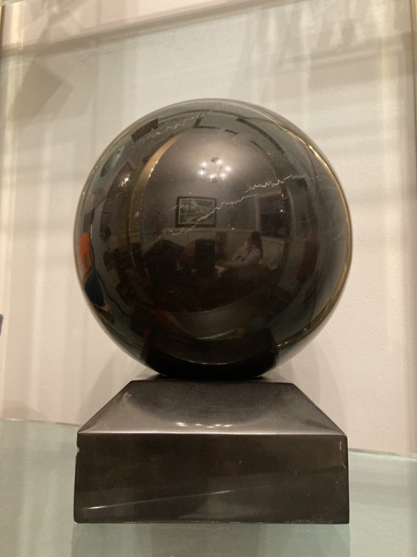 Large Marble ball on Marble base sculpture