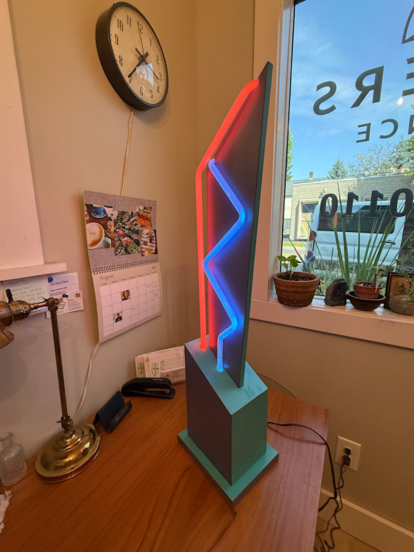 original post modern neon sculpture by John Finch