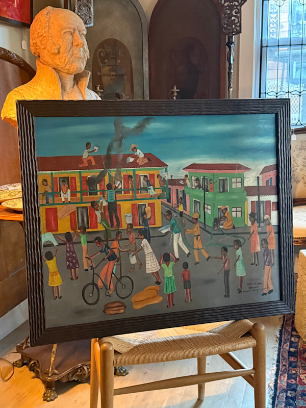 Original Haitian painting on board, Image 3.