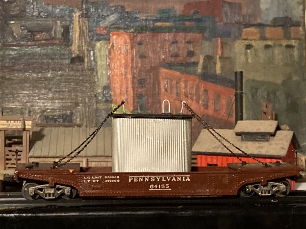 Vintage open flatbed with load HO gauge toy train