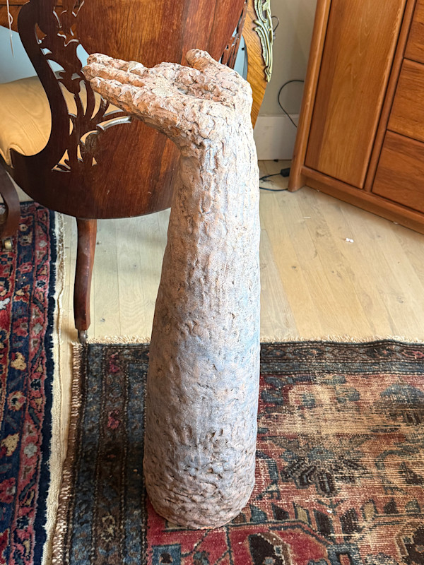 Sculptural hand and arm brutalist sculpture, Image 1.