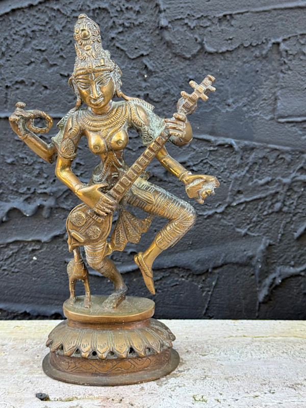 Asian brass figure