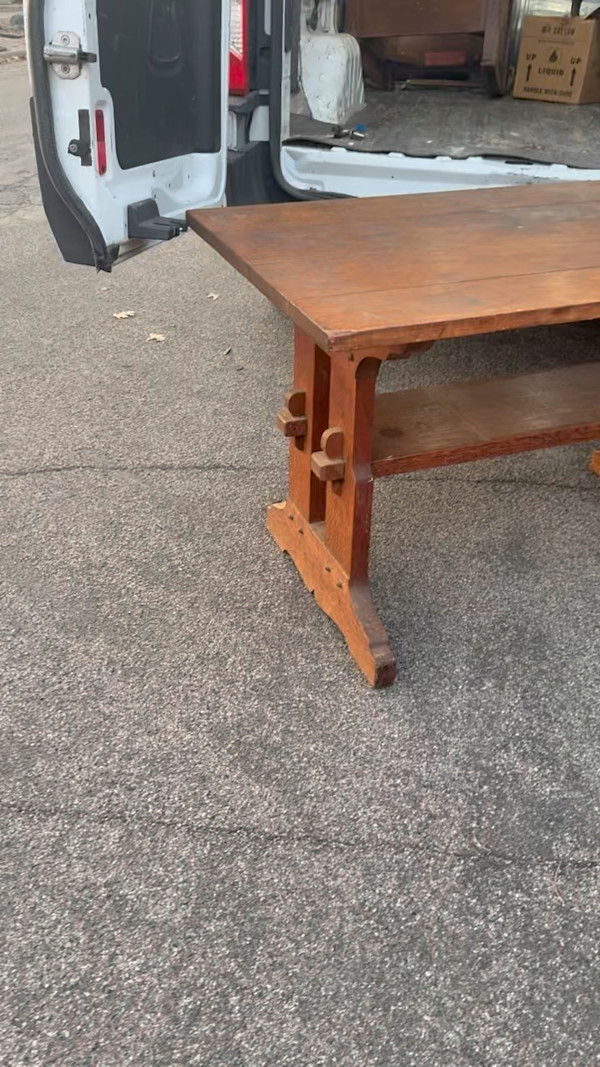 Gustav Stickley trestle table
