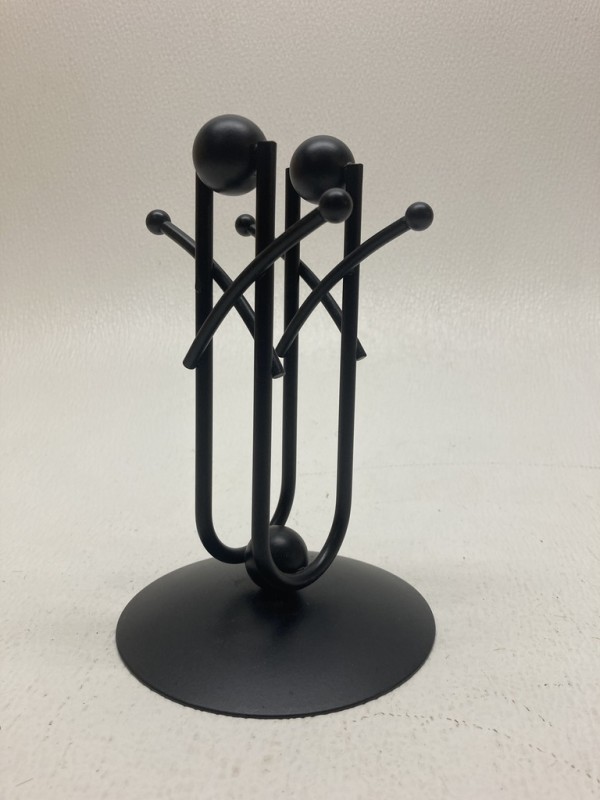 Post modern black metal napkin holder