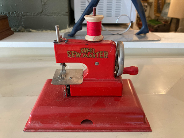 Red Kay EE Sew Master toy sewing machine