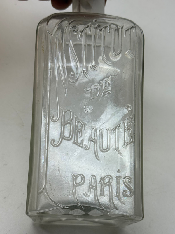 Vintage Paris glass bottle