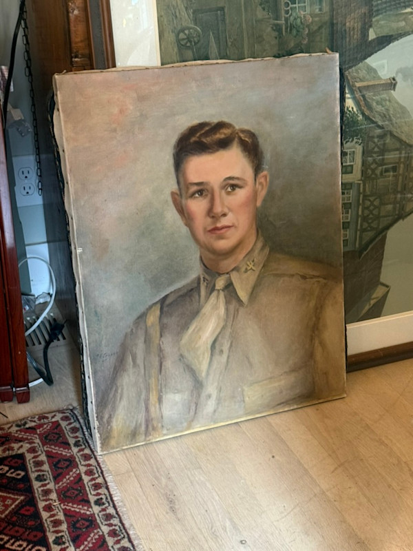 original oil portrait of soldier