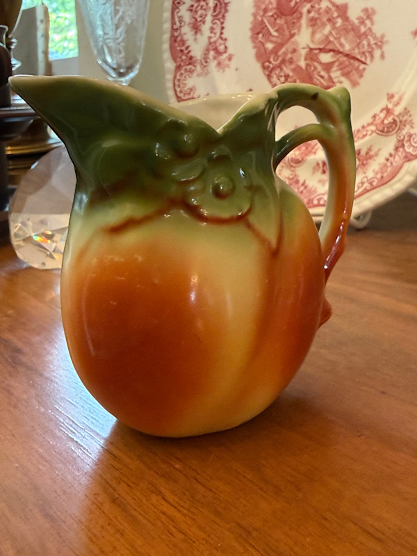 vintage German porcelain apple creamer