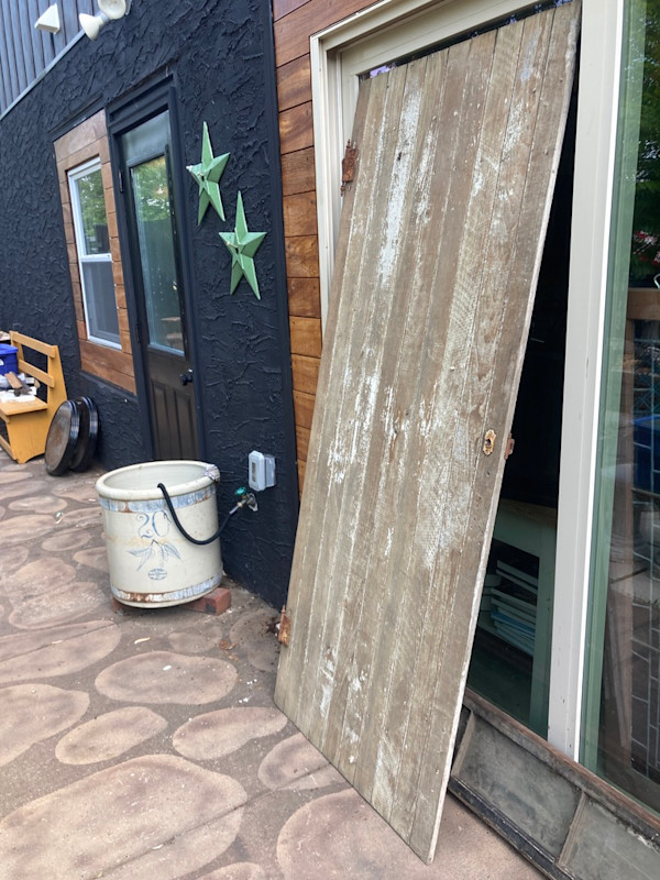 Primitive gray door