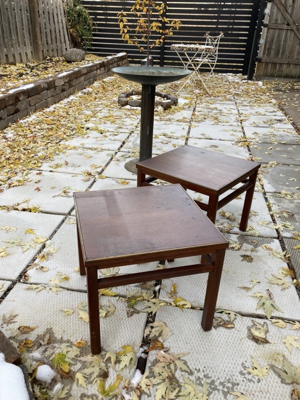 Pair of mid  century modern small side tables