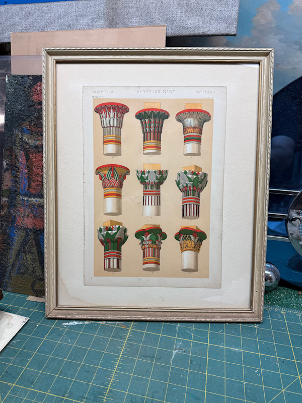 Egyptian colored decoration lithograph