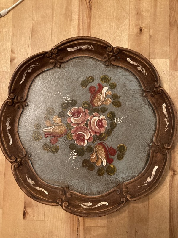 Rosemaled serving plate