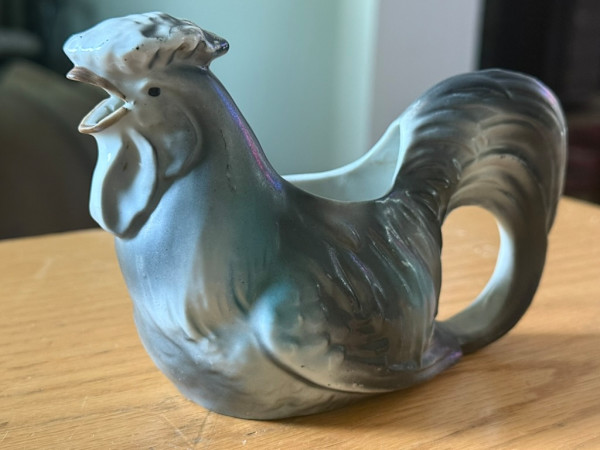 vintage German porcelain rooster creamer