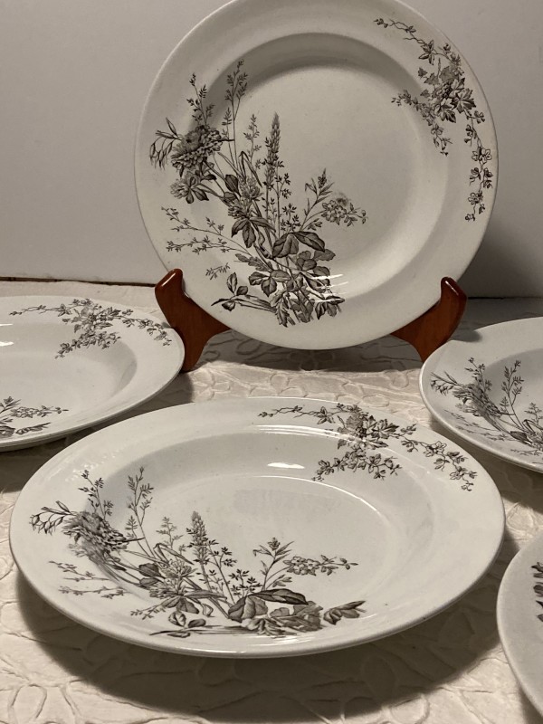 Set of 6 19th century Burgess and Leigh Clover dishes