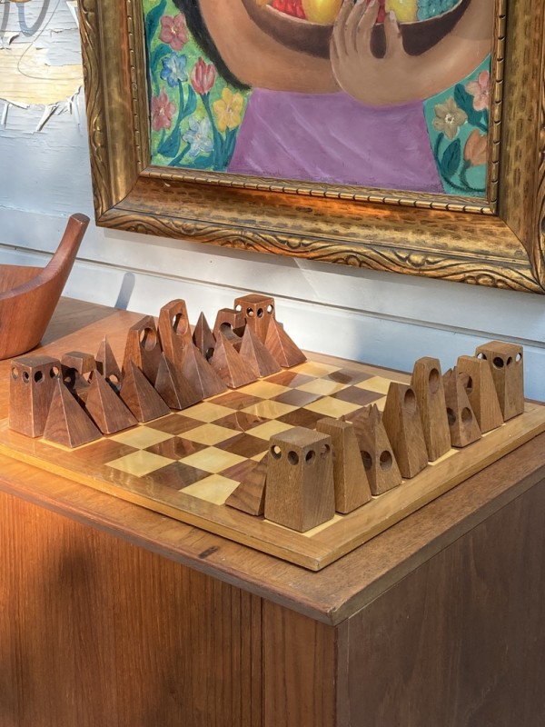 Mid century modern chess set