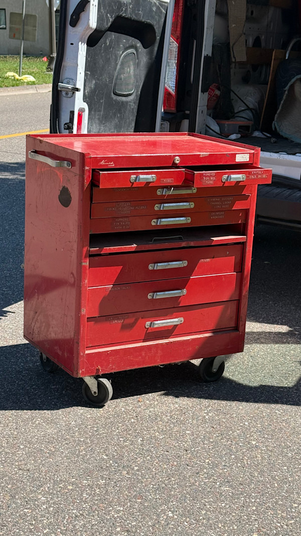 vintage Kennedy multi drawer tool cabinet