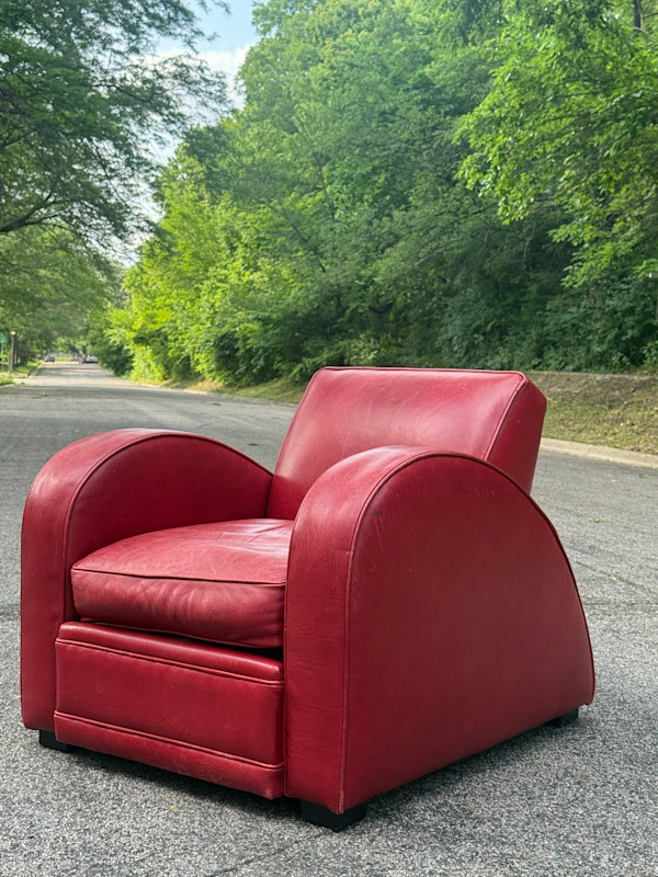 Art Deco Room and Board club chair