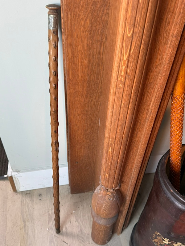 Walking stick cane with knots