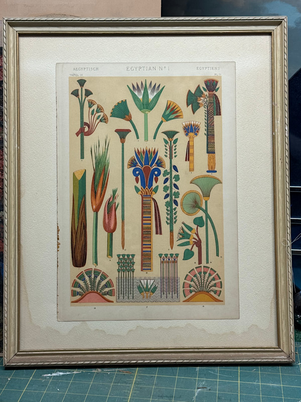 Egyptian colored decoration lithograph