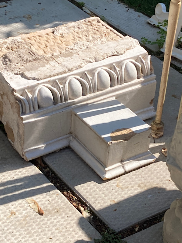 architectural egg and dart terra cotta frieze