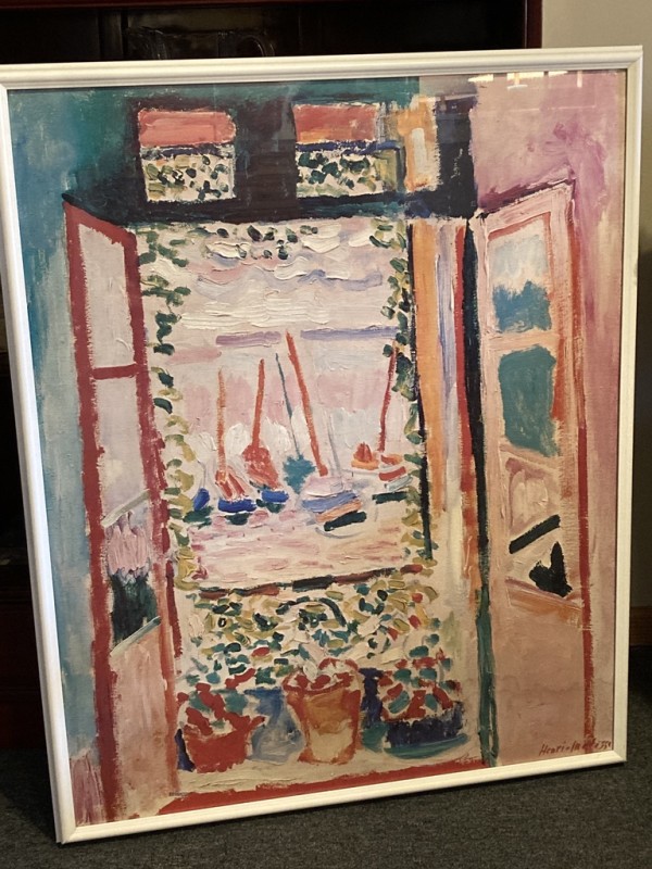 Framed Matisse poster