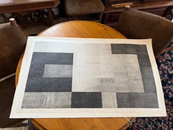 Curtis Pederson Geometric modern mono print, Image 2.