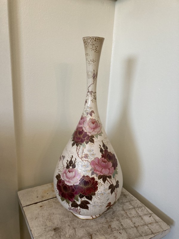 Royal Doulton hand painted vase with flowers