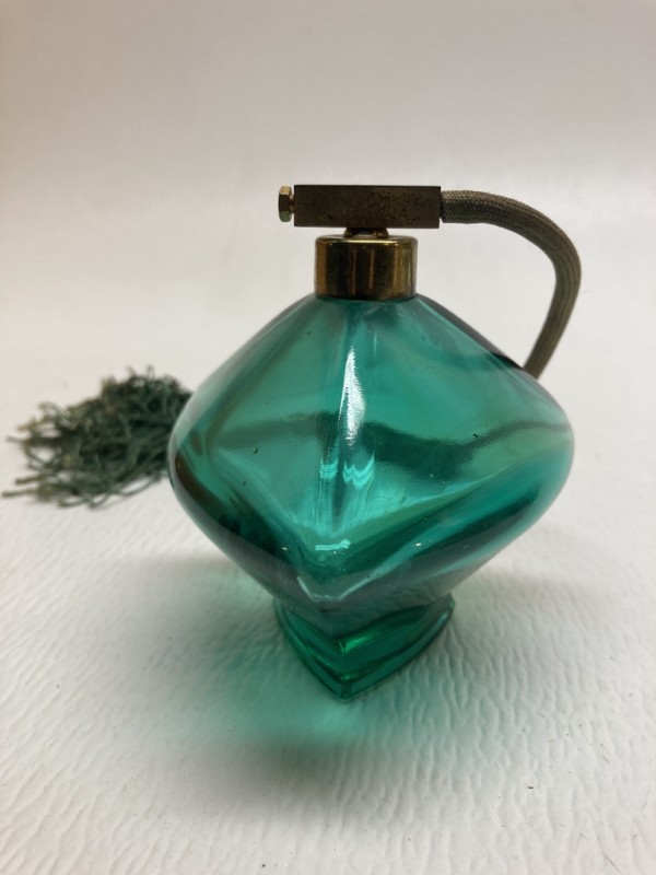 Art Deco Emerald Green Perfume bottle